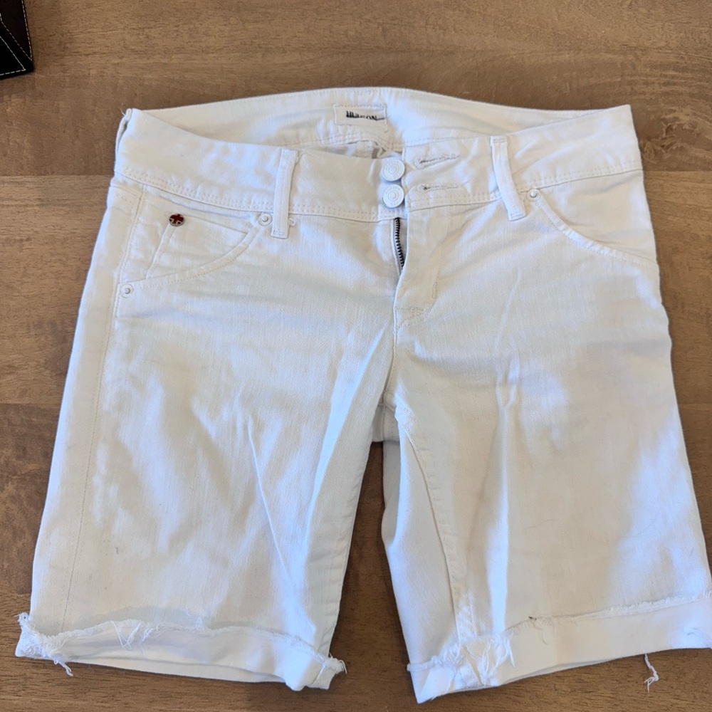 Hudson Jeans White Denim Shorts
